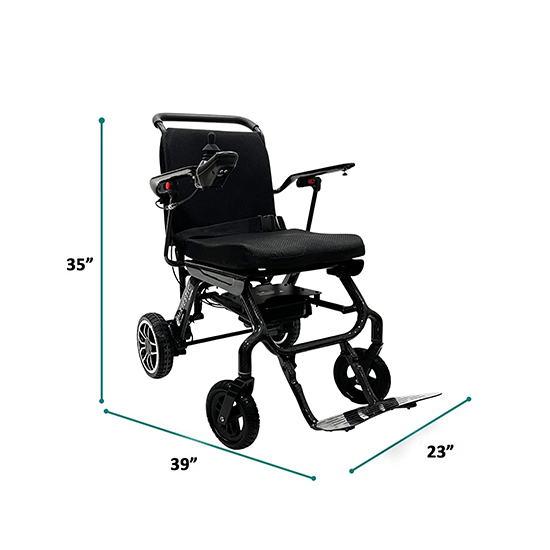 ComfyGO IQ-Carbon Lightweight Carbon Fiber Power Wheelchair - Image 5