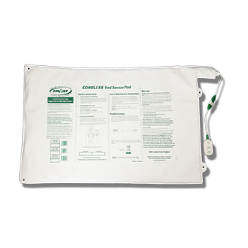 Smart Caregiver Cordless Floor Mat Pressure Pad with Economy Cordless Alarm  (No Alarm in Patient's Room), Gray, 24” x 48”