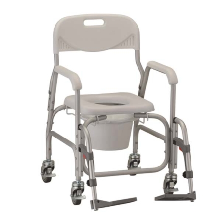 Nova Deluxe Rolling Shower Chair & Commode eluxe Rolling Shower Chair & Commode