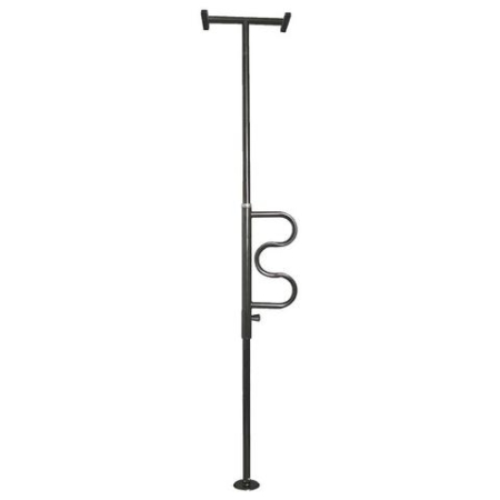 Stander Security Pole with Curve Grab Bar