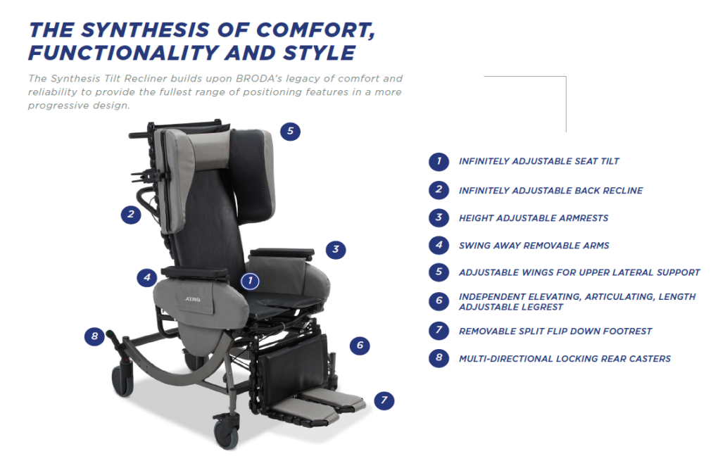 Broda Synthesis Tilt Recliner - Bellevue Healthcare