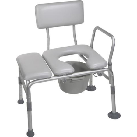 Drive Padded Transfer Bench with Commode