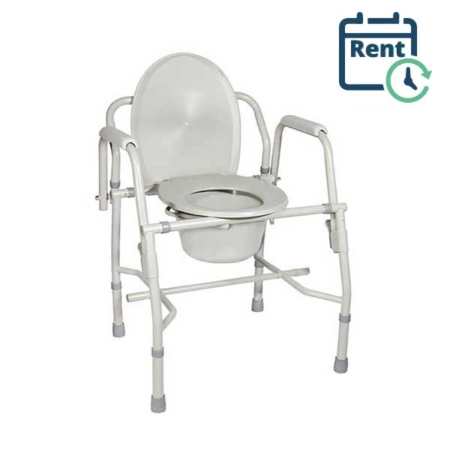 Deluxe Steel Drop-Arm Commode - rental available